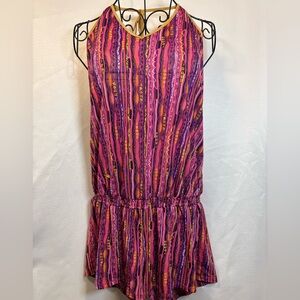 COOGI Vintage Y2K Multicolor Halter Romper SZ L